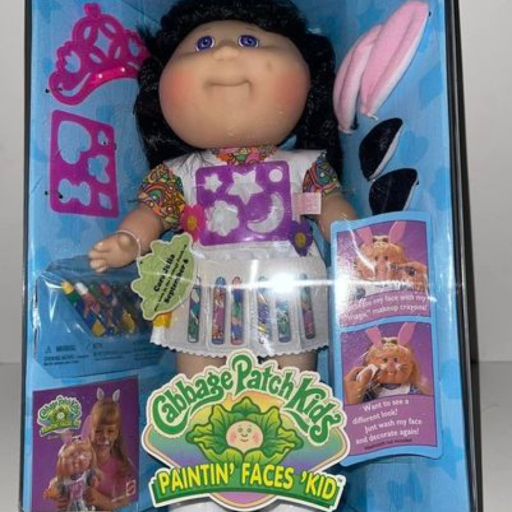 Cabbage Patch Kid Paintin Faces 1996 Very Rare-Matel NewSealedbox CoraJulia